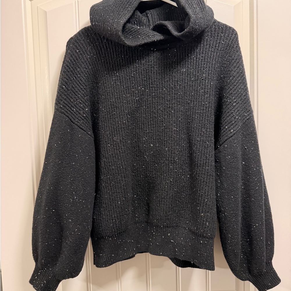 Ann Taylor Charcoal Knit Hoodie